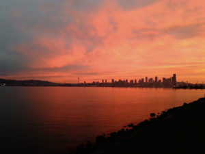 Alki sunrise by Seattle Life coach William Wittmann